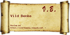Vild Benke névjegykártya